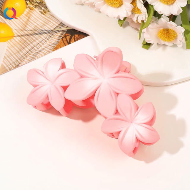 Spring Summer Gradient Flower Grab Clip hot sale hair claw cilps