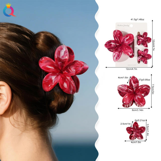 Hot-selling Egg Flower Clamp Combination suit Holiday Flower hair claw clips set