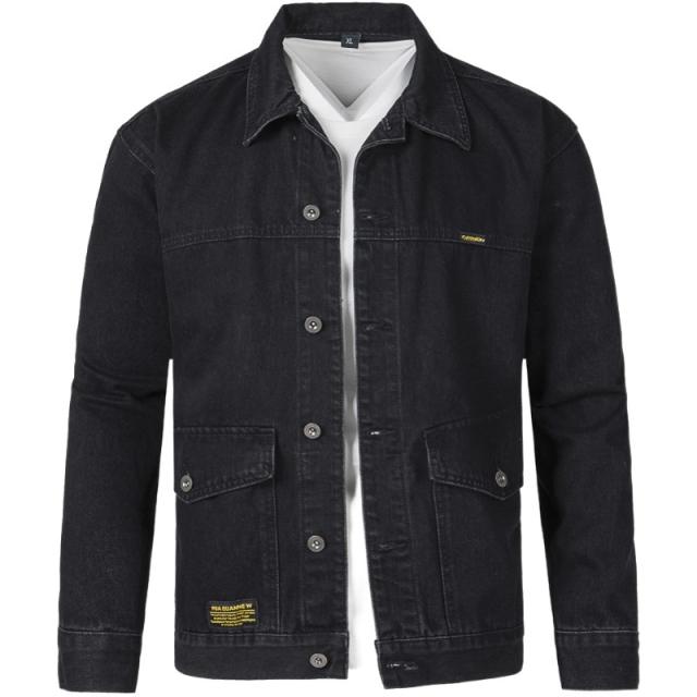 Spring Autumn New Men's Loose Handsome Denim Jacket