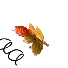 New Maple Leaf Acrylic Farm Hairpin Squirrel hair claw clips for autumn winter 7cm