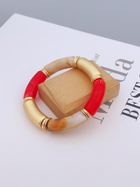 New color matching acrylic bamboo bracelet