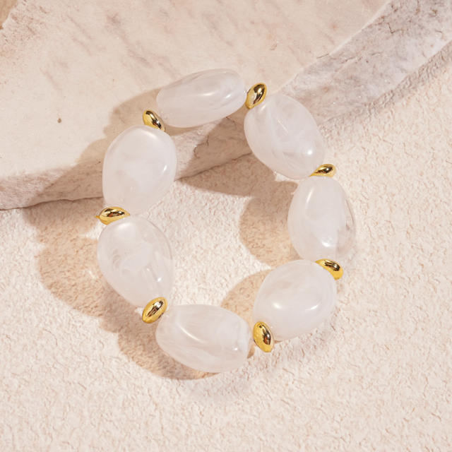 Acrylic Irregular Oval Bracelet Exaggerated Hand Jewelry for women
