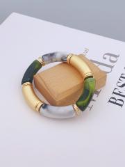 New color matching acrylic bamboo bracelet