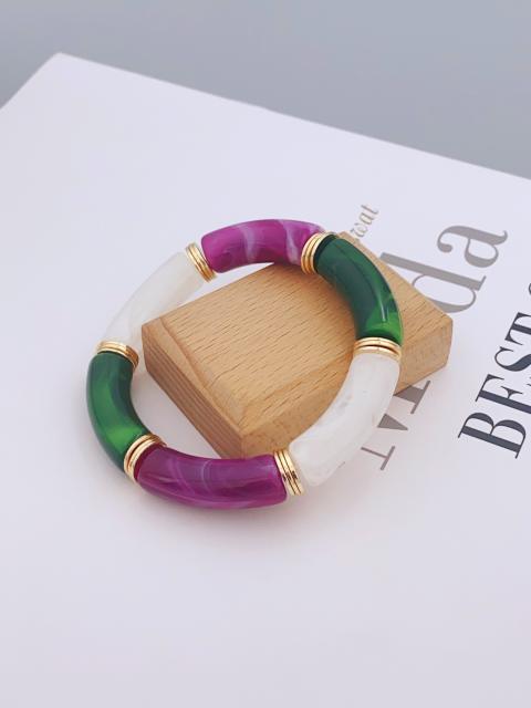 New color matching acrylic bamboo bracelet