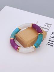 New color matching acrylic bamboo bracelet