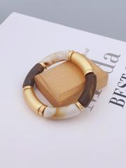 New color matching acrylic bamboo bracelet