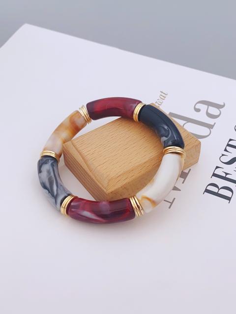 New color matching acrylic bamboo bracelet