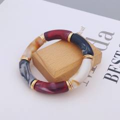 New color matching acrylic bamboo bracelet