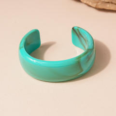 Turquoise Blue Irregular Geometric Resin Bracelet
