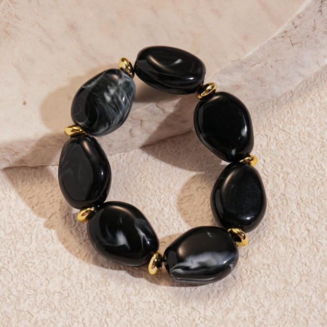 Acrylic Irregular Oval Bracelet Exaggerated Hand Jewelry for women