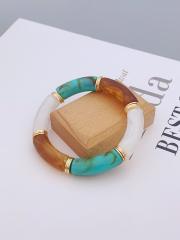New color matching acrylic bamboo bracelet
