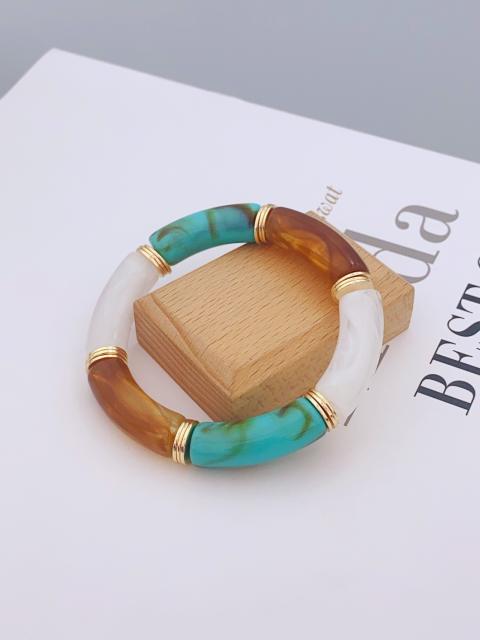 New color matching acrylic bamboo bracelet