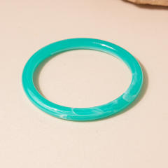 Turquoise Blue Irregular Geometric Resin Bracelet