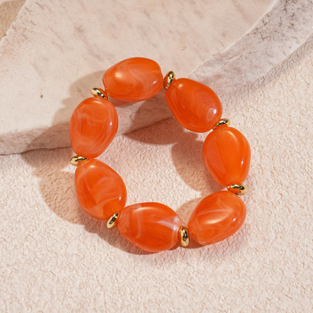 Acrylic Irregular Oval Bracelet Exaggerated Hand Jewelry for women