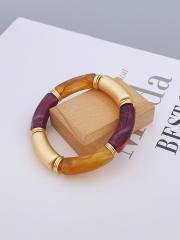 New color matching acrylic bamboo bracelet