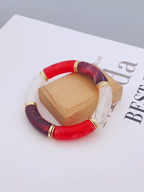 New color matching acrylic bamboo bracelet