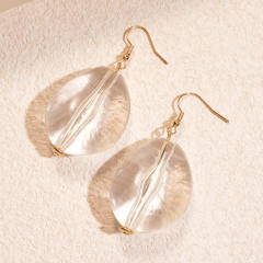 Acrylic Beaded Asymmetrical Oval Chain necklace bracelet earrings suit