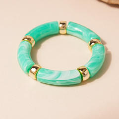 Turquoise Blue Irregular Geometric Resin Bracelet