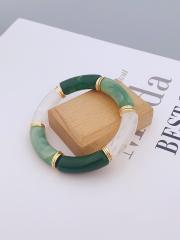 New color matching acrylic bamboo bracelet