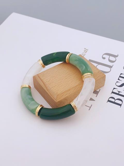 New color matching acrylic bamboo bracelet