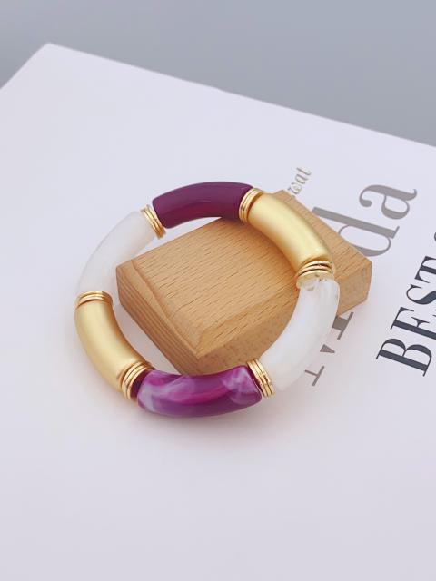 New color matching acrylic bamboo bracelet