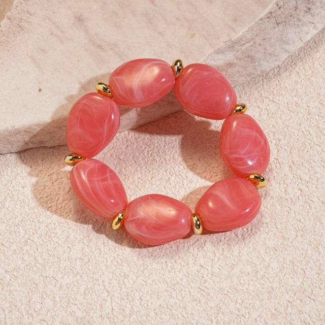 Acrylic Irregular Oval Bracelet Exaggerated Hand Jewelry for women