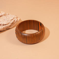 New Chinese Style Wooden Rivet Geometric Bracelet chunky bangle