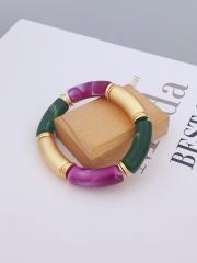 New color matching acrylic bamboo bracelet