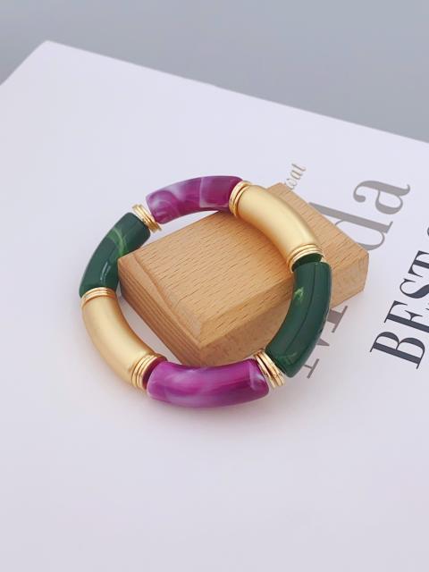 New color matching acrylic bamboo bracelet