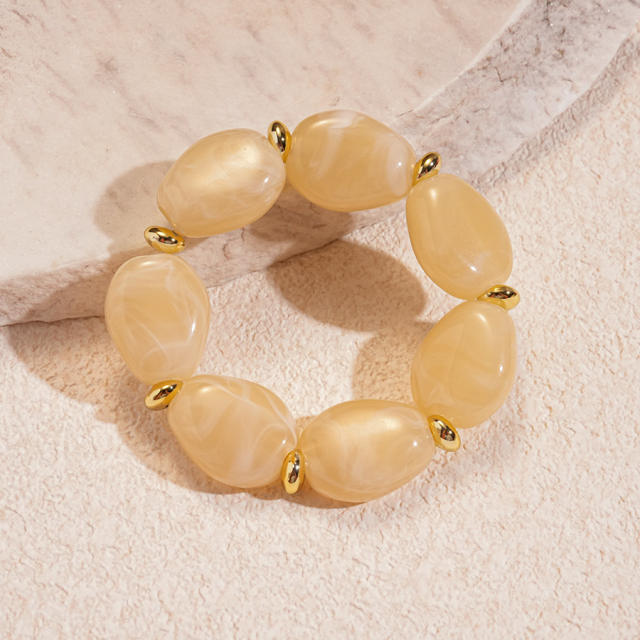 Acrylic Irregular Oval Bracelet Exaggerated Hand Jewelry for women