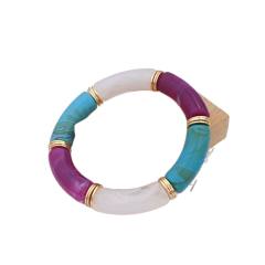New color matching acrylic bamboo bracelet