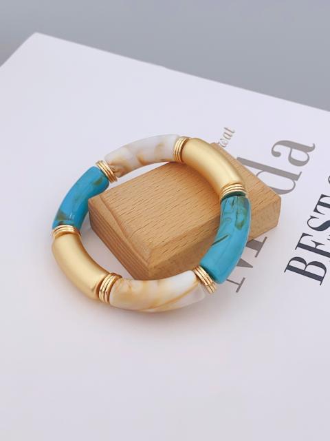 New color matching acrylic bamboo bracelet