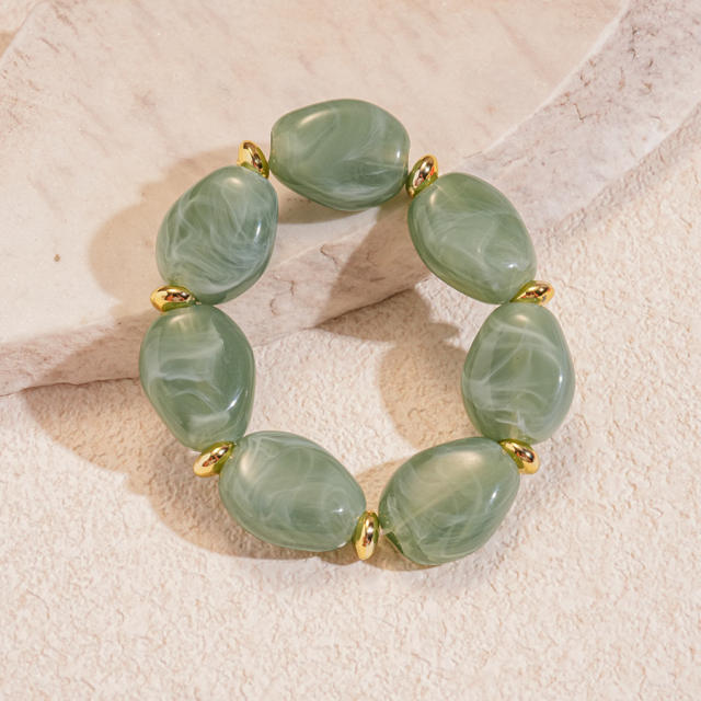 Acrylic Irregular Oval Bracelet Exaggerated Hand Jewelry for women