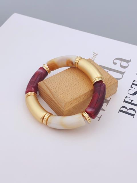 New color matching acrylic bamboo bracelet
