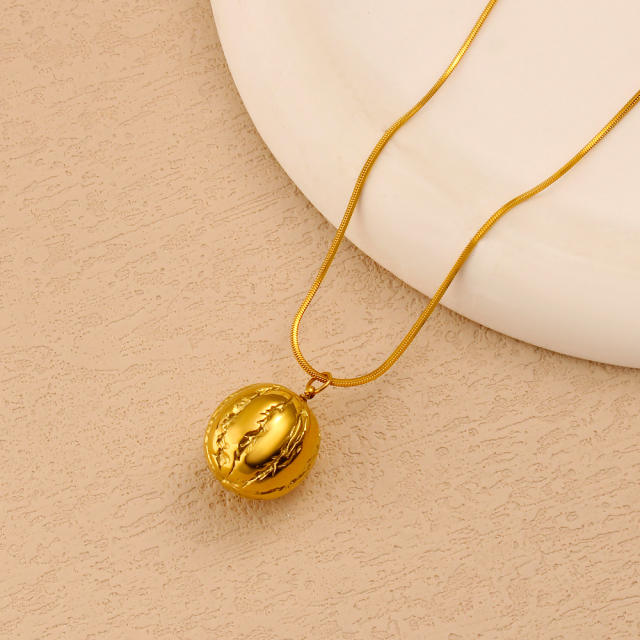 Summer Watermelon Grape Apple Pineapple Strawberry Banana Pendant Necklace stainless steel necklace