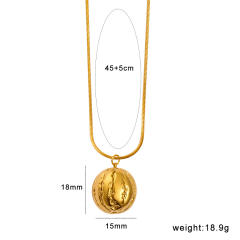 18KG strawberry watermelon apple pendant stainless steel earring necklace set