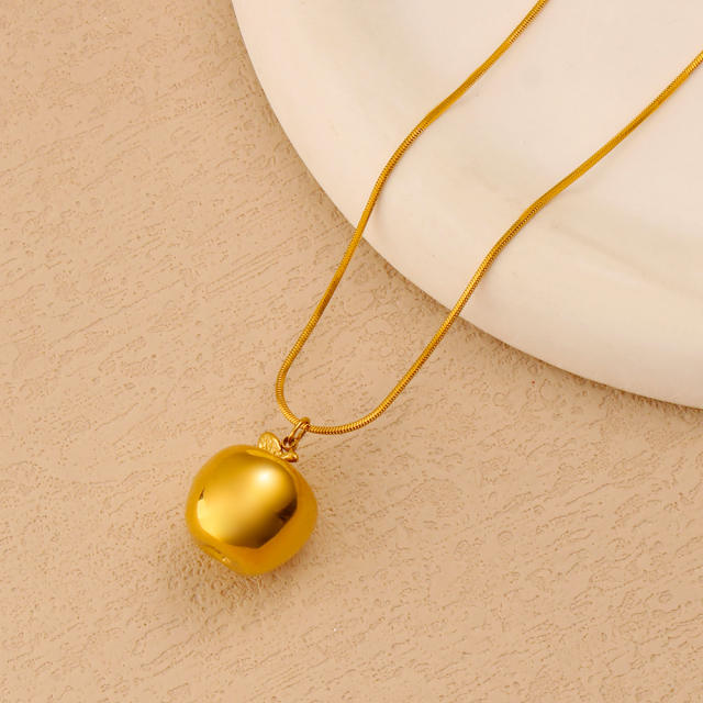 Summer Watermelon Grape Apple Pineapple Strawberry Banana Pendant Necklace stainless steel necklace