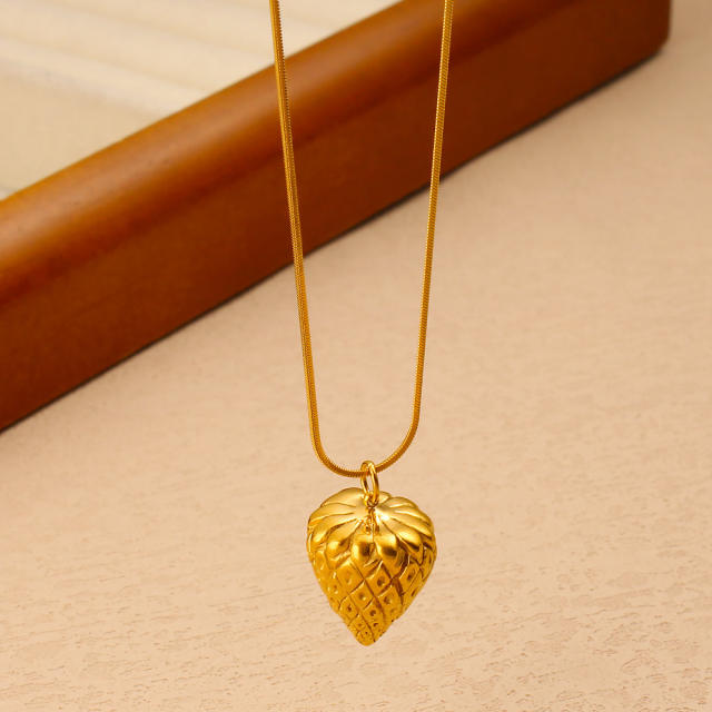 Summer Watermelon Grape Apple Pineapple Strawberry Banana Pendant Necklace stainless steel necklace