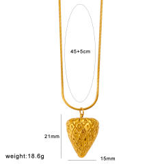 18KG strawberry watermelon apple pendant stainless steel earring necklace set