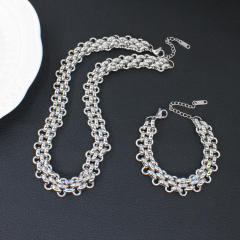 Exaggerated Luxury stainless Steel Heavy Industry choker necklace