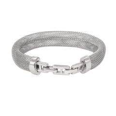 Stainless steel closed mesh collar bracelet chunky choker necklace set