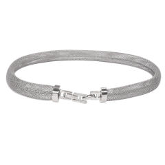 Stainless steel closed mesh collar bracelet chunky choker necklace set