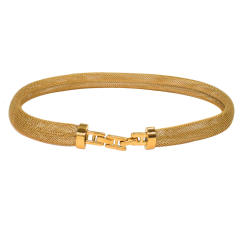 Stainless steel closed mesh collar bracelet chunky choker necklace set