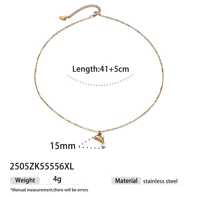 Marine Animal Starfish Pendant stainless steel Necklace