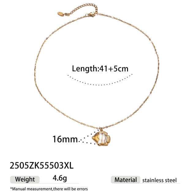 Marine Animal Starfish Pendant stainless steel Necklace