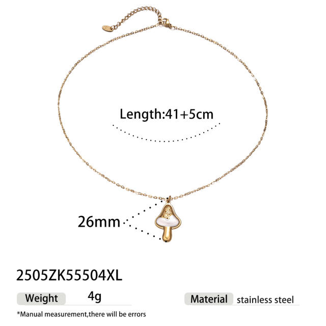 Ocean starfish shell conch pendant stainless steel necklace