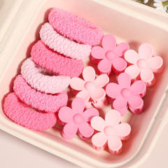 10pcs 12pcs set of high elastic hair ties plush hair ring sunflower cute hair clip set