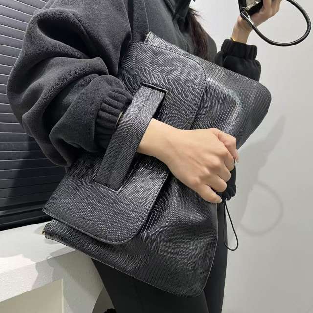Women's fashion hand-held snake pattern clutch bag