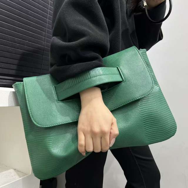 Women's fashion hand-held snake pattern clutch bag