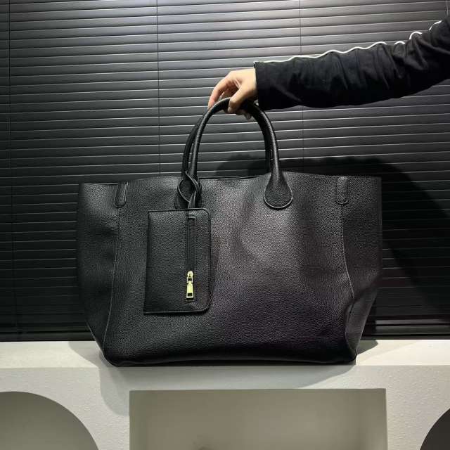Hot Selling Women's Fashionable Soft Leather Tote Bag Large Capacity Solid Color handbag
